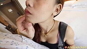 damn this petite filipina teen's tight throat and pussy milked my foreign cock creampie deep