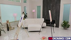 Artist Stepsisters Gangbang Stepbrothers In Wild Foursome Fuckfest