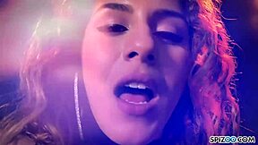 Jessica Jaymes shows off her big booty and big boobs in a steamy striptease.