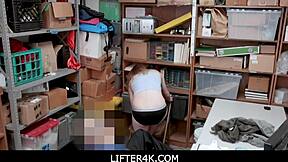 hey, i'm totally cheating on my boyfriend with this pervy guard 😏 shy teen caught shoplifting