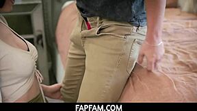 Fapfam tells how Nicole Aria and Tyler Cruise have sex in the kitchen. She cums on his shaft during the quickie.