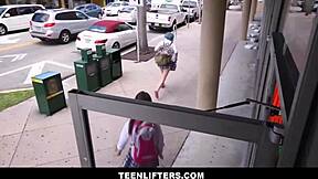 This hot blonde teen shoplifter Natalia Queen stole a shirt and got caught by guard Ryan McLane. She made a deal for no police with petite orgasm fucking.