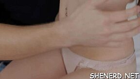 I scored this nerdy legal age teen 18+ with glasses for hardcore doggy pounding and wet pussy action