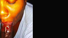 big breasted chick delivers SLOPPY WET BLOWJOB cum dripping everywhere