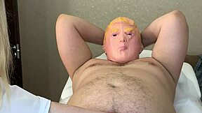 Intimate kinky nurse milf waxes petite patient's shaved pussy