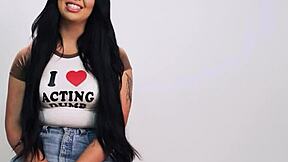 Aussie Brunette Teen Holly Day Fingers Pussy To Orgasm Post-Interview!