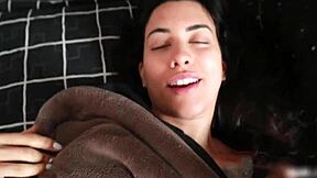 waking up horny girlfriend fingers her wet pussy close-up dirty talk massive orgasm for you