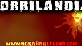 Nora Barcelona摄像头前假鸡巴挑逗自慰