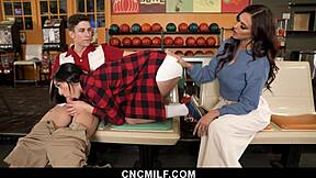 hot teen and milf get FREEUSE fucked at bowling alley