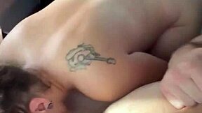 busty petite hooker sucks fucks bareback guy cums on stomach in car