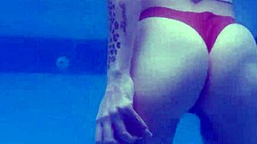 Wet Ashley Rose Spreads Asshole Poolside Like Fuck Doll