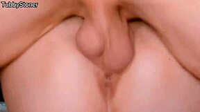 Big cock makes shaved teen pussy squirt close-up during hard fuck