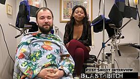 Minnie Rose's pretty face blasted with thick cum after deep shaved pussy pounding