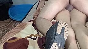 party girl wakes to facial creampie