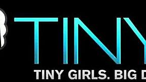 Tiny slut bent over desk begs for creampie? Watch her ride monster cock dinner table