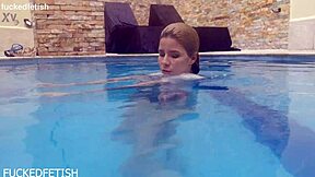 Wet Ashley Rose Spreads Asshole Poolside Like Fuck Doll