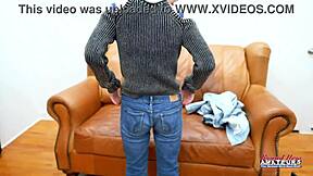 Blue Haired Raven Fingers Shaved Pussy Then Rides Cock To Facial Cum Swallow