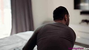 Vanna Bardot CATCHES stepdad videochatting secretary then rides his cock