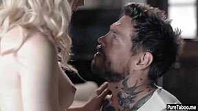 older guy gently takes virginity from nervous petite blonde teen in first time