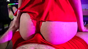 wanna cum in her red lacy panties during that hot assjob tease?