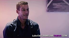 i can't stop crushing on stepdaddy's best friend... tiny asian teen lulu chu rides ryan mclane hard