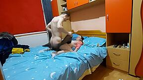 Hot Brunette Stockings Rough Ride Creampie Moans Orgasm