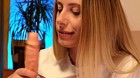 skinny tall blonde teen's hot blowjob handjob fun on homemade amateur video 😘👅💦