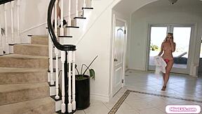 stepmom spies stepdaughter fingering then dominates her hairy pussy