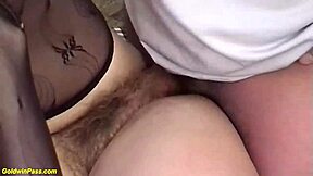Hairy granny takes first rough extreme big cock pounding