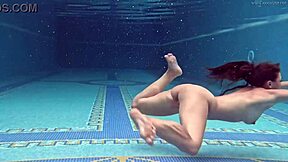 HUNGARIAN BABE SAZAN CHEHARD TEASES NAKED IN POOL!