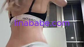 Sexy 4ft petite asian twerks huge ass in thongs!