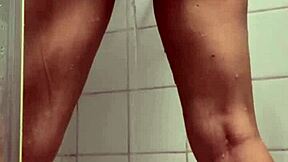 my petite arab beauty masturbates wet in steamy shower