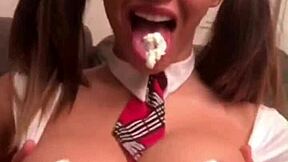 Horny Student Trades Big Tits for Teacher's Sweet Blowjob Roleplay