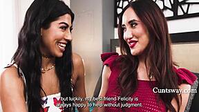 big ass jasmine sherni grinds her horny cunt on pretty chloe's face scissoring wild