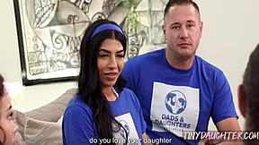a family feud turns lewd with tiny teen daughter