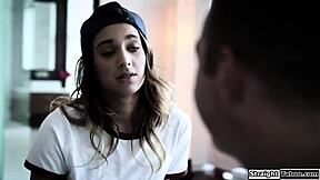 i fuck my lesbian stepsister's shaved pussy deep taboo