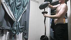 hunghank69 drops update 32 with huge cock jerk off instructions during intense workout game