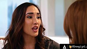 Mommysgirl Petite Redhead Myra Moans As Busty Milf Chloe Licks Her!