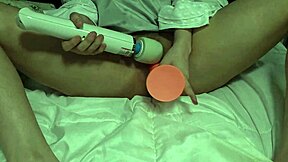 blonde stuffs three toys inside and squirts screaming wildly