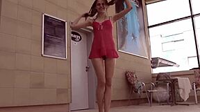 Petite Russian Teen Anna Netrebko Teases Wet in Bikini Pool