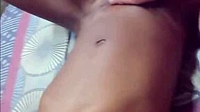 White boss gropes petite ebony's juicy black pussy sensually