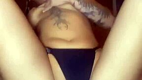 Scottish tattooed goth teen fingers her wet pussy so intensely before anal play