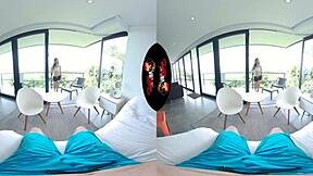 vrlatina's cute 18yo latina debuts in vr porn shoot