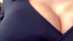 Stepmother's Massive Boobs Bounce On Outdoor Walk!