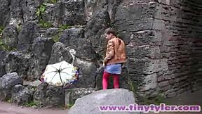 tiny teen tyler strips public fingers wet pussy to orgasm