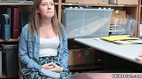 Petite Brooke caught shoplifting gets punish-fucked hard by California cop