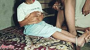 Bhabhi gets fucked hard at night with hindi audio step-sis style