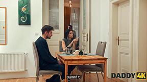 Daddy4K: Is My Hot GF Quietly Cheating While I Watch TV?!