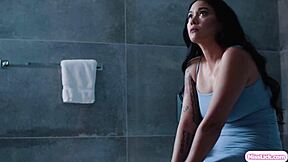 big tits asian stepmom licks masturbating lesbian stepdaughter pussy