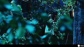 brunette latina freezes time on coco bae, sucks her tits in lesbian prank